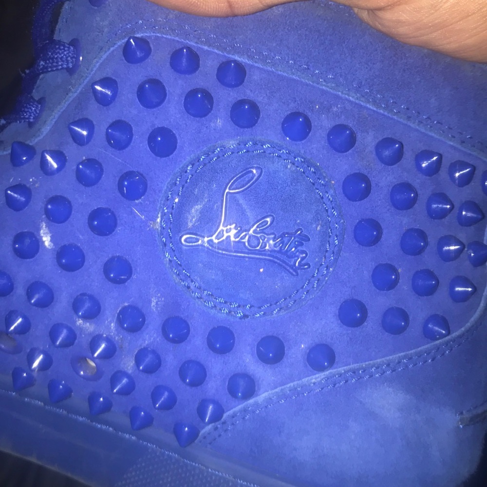 Stained Blue Christian Loubitons